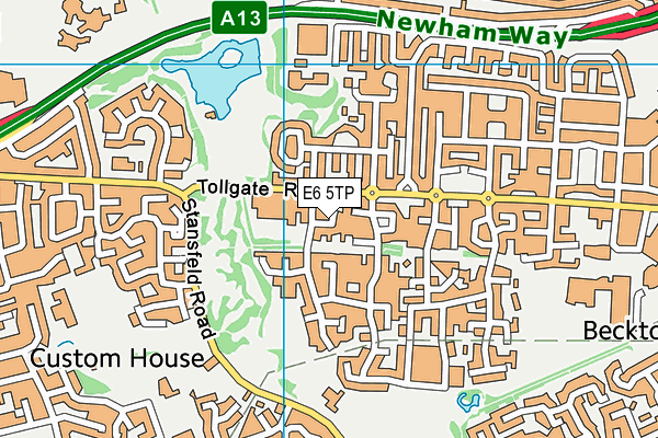 E6 5TP map - OS VectorMap District (Ordnance Survey)