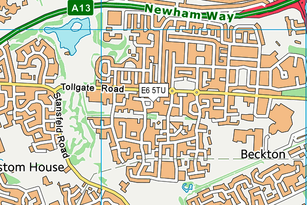E6 5TU map - OS VectorMap District (Ordnance Survey)