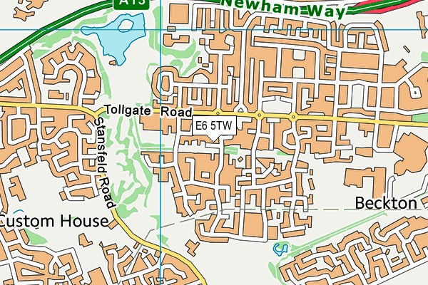 E6 5TW map - OS VectorMap District (Ordnance Survey)