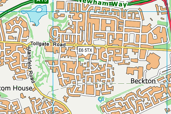 E6 5TX map - OS VectorMap District (Ordnance Survey)