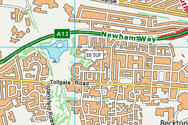 E6 5UF map - OS VectorMap District (Ordnance Survey)