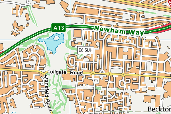 E6 5UH map - OS VectorMap District (Ordnance Survey)