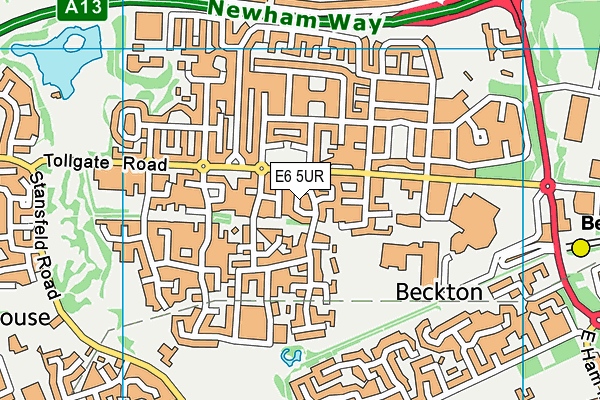 E6 5UR map - OS VectorMap District (Ordnance Survey)