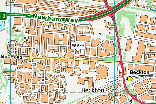 E6 5XH map - OS VectorMap District (Ordnance Survey)