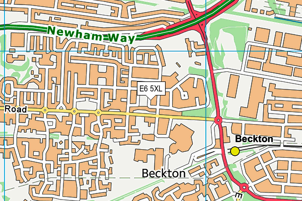 E6 5XL map - OS VectorMap District (Ordnance Survey)