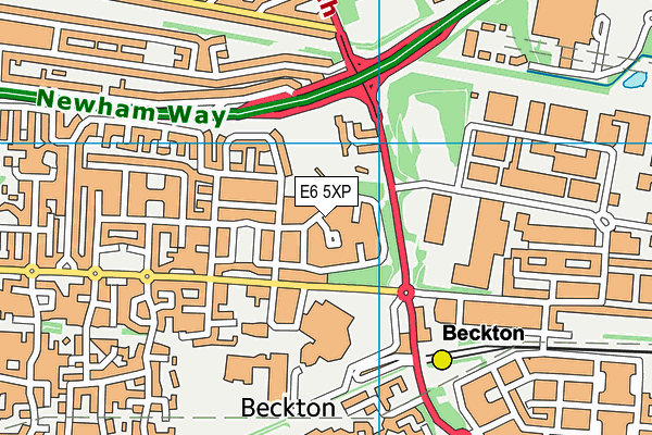 E6 5XP map - OS VectorMap District (Ordnance Survey)