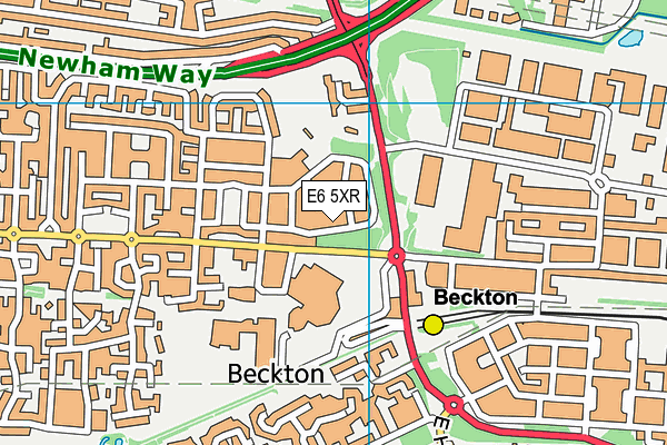E6 5XR map - OS VectorMap District (Ordnance Survey)