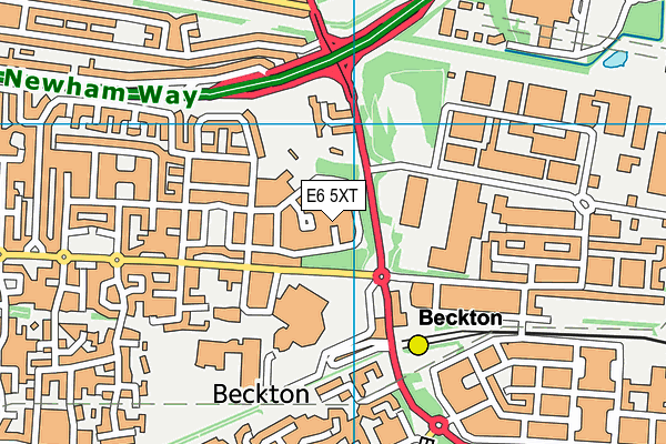 E6 5XT map - OS VectorMap District (Ordnance Survey)