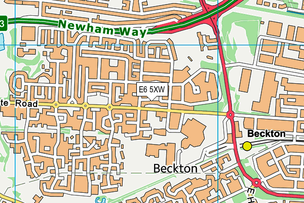 E6 5XW map - OS VectorMap District (Ordnance Survey)