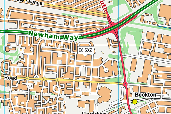 E6 5XZ map - OS VectorMap District (Ordnance Survey)