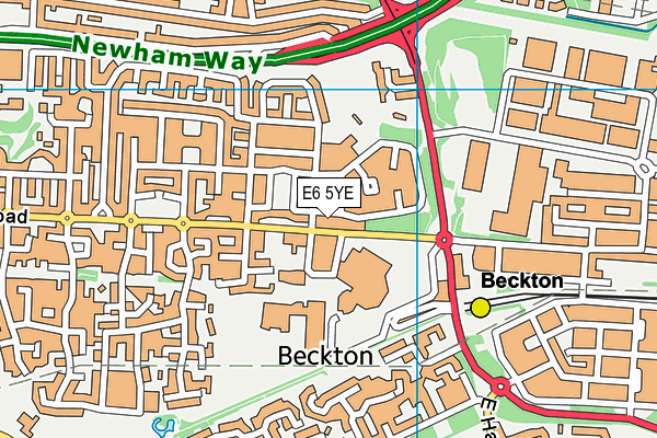 E6 5YE map - OS VectorMap District (Ordnance Survey)