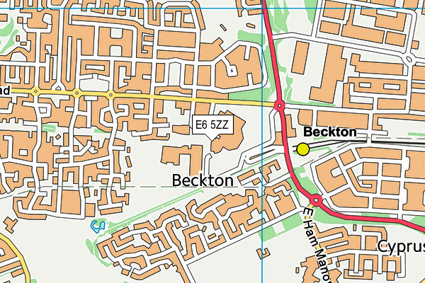 E6 5ZZ map - OS VectorMap District (Ordnance Survey)