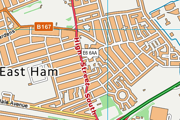 E6 6AA map - OS VectorMap District (Ordnance Survey)