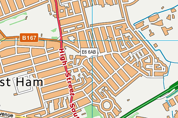 E6 6AB map - OS VectorMap District (Ordnance Survey)