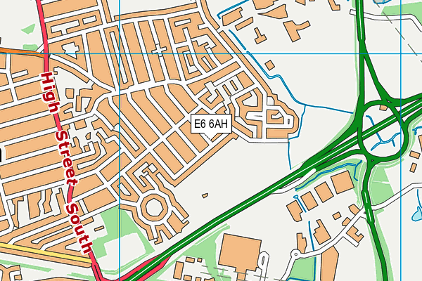 E6 6AH map - OS VectorMap District (Ordnance Survey)