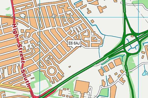 E6 6AJ map - OS VectorMap District (Ordnance Survey)