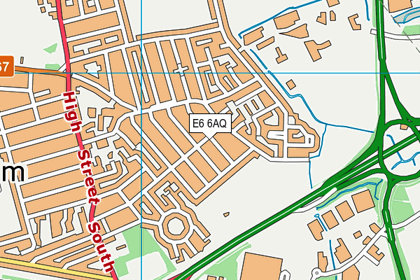 E6 6AQ map - OS VectorMap District (Ordnance Survey)