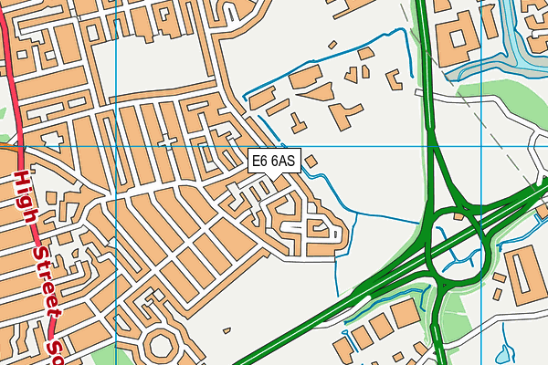 E6 6AS map - OS VectorMap District (Ordnance Survey)