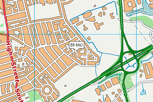 E6 6AU map - OS VectorMap District (Ordnance Survey)