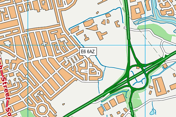 E6 6AZ map - OS VectorMap District (Ordnance Survey)