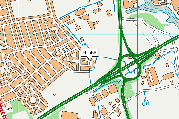 E6 6BB map - OS VectorMap District (Ordnance Survey)