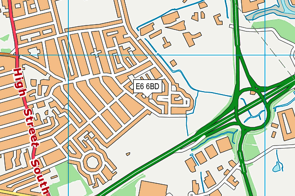 E6 6BD map - OS VectorMap District (Ordnance Survey)