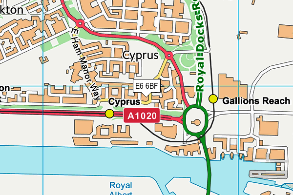 E6 6BF map - OS VectorMap District (Ordnance Survey)