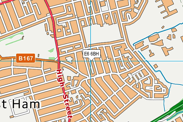 E6 6BH map - OS VectorMap District (Ordnance Survey)