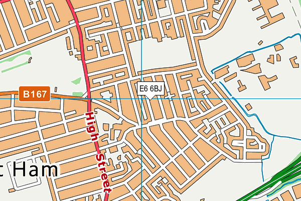 E6 6BJ map - OS VectorMap District (Ordnance Survey)