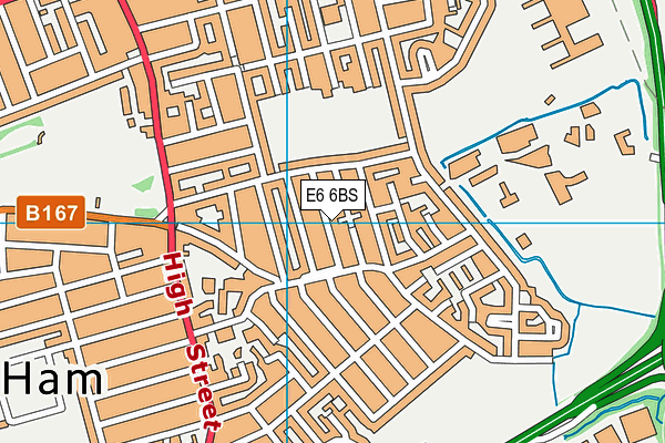 E6 6BS map - OS VectorMap District (Ordnance Survey)