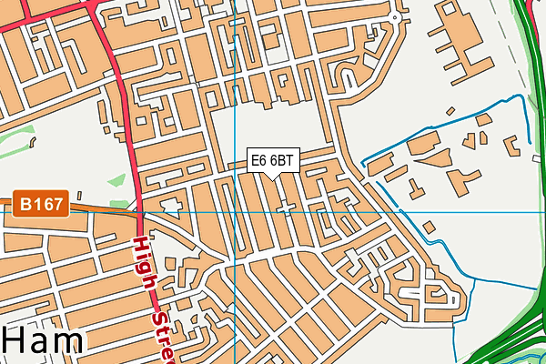 E6 6BT map - OS VectorMap District (Ordnance Survey)