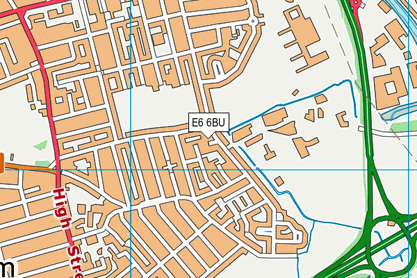 E6 6BU map - OS VectorMap District (Ordnance Survey)
