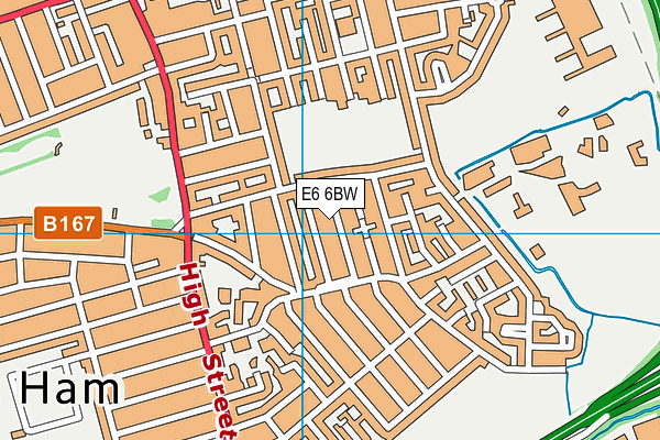 E6 6BW map - OS VectorMap District (Ordnance Survey)