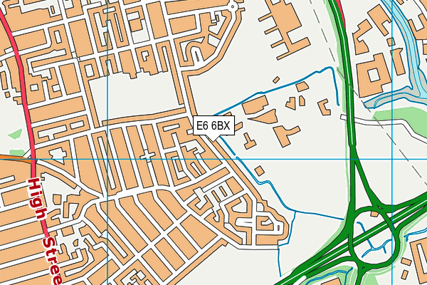 E6 6BX map - OS VectorMap District (Ordnance Survey)