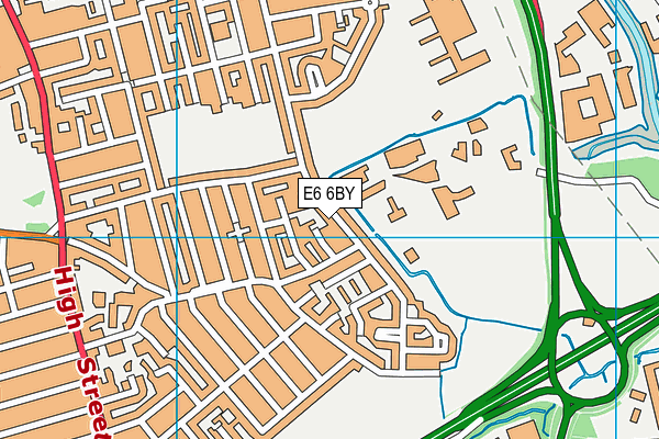 E6 6BY map - OS VectorMap District (Ordnance Survey)