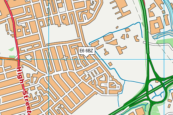 E6 6BZ map - OS VectorMap District (Ordnance Survey)