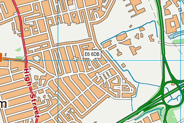 E6 6DB map - OS VectorMap District (Ordnance Survey)