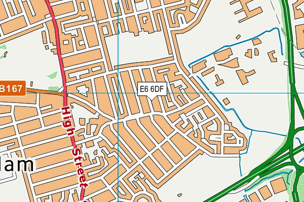 E6 6DF map - OS VectorMap District (Ordnance Survey)