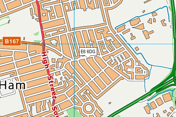 E6 6DG map - OS VectorMap District (Ordnance Survey)