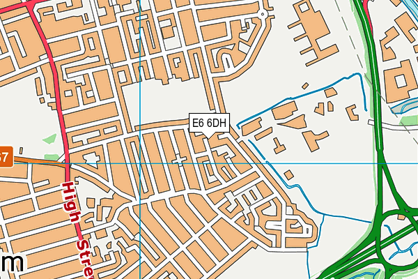 E6 6DH map - OS VectorMap District (Ordnance Survey)