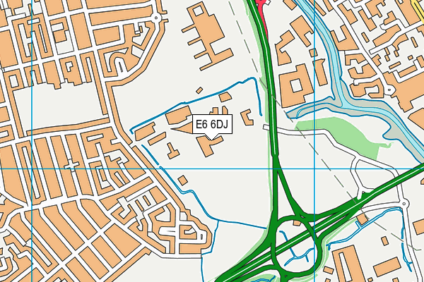 E6 6DJ map - OS VectorMap District (Ordnance Survey)