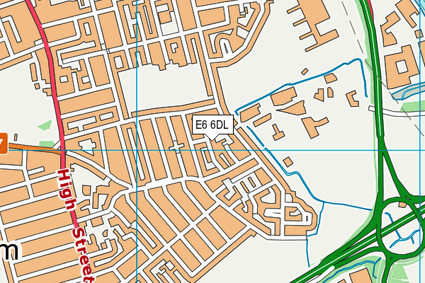 E6 6DL map - OS VectorMap District (Ordnance Survey)