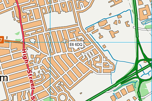 Bonny Downs (The Well Centre) map (E6 6DQ) - OS VectorMap District (Ordnance Survey)
