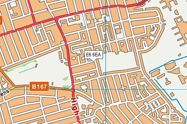 E6 6EA map - OS VectorMap District (Ordnance Survey)