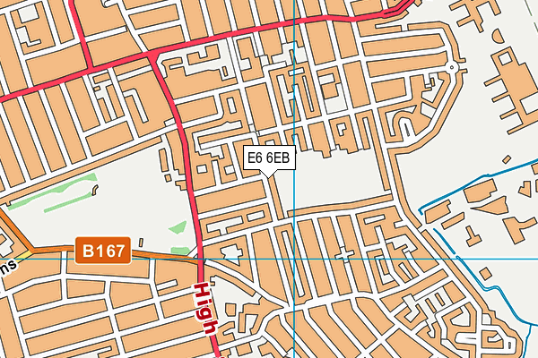 E6 6EB map - OS VectorMap District (Ordnance Survey)