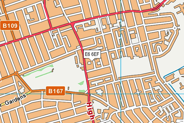 E6 6EF map - OS VectorMap District (Ordnance Survey)