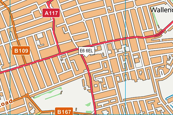 E6 6EL map - OS VectorMap District (Ordnance Survey)