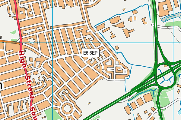 E6 6EP map - OS VectorMap District (Ordnance Survey)