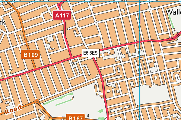 E6 6ES map - OS VectorMap District (Ordnance Survey)