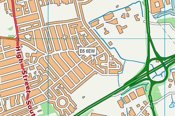 E6 6EW map - OS VectorMap District (Ordnance Survey)